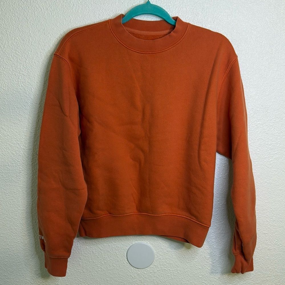 NEW- Heron Preston- mens orange crewneck- Size Small